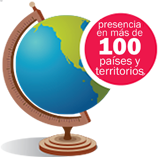 Presencia en más de 100 paises y territorios