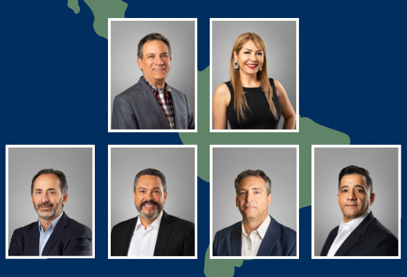  Lideres de Amway América Latina.  Foto de José Páez, Sol Flint, Esther Salazar, Claudio Deleo, Jorge Robles, Martín Galeazzi, Román González.