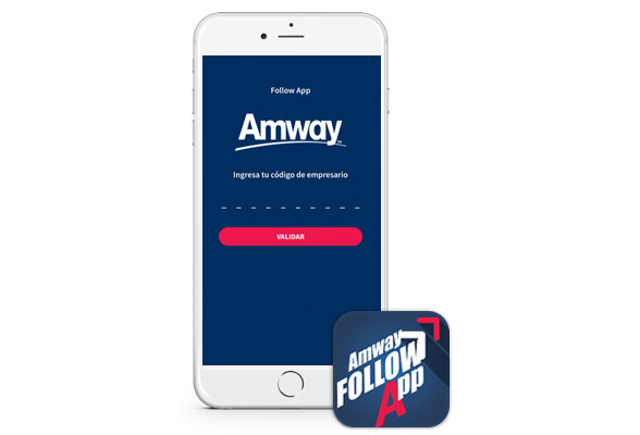 Pantalla principal de Follow Up, una aplicación Amway para hacer seguimiento a tu Negocio. Herramientas Negocio Amway.